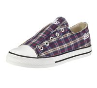 LICO Fly Low 180096, Damen Sneaker, blau, (marine-rot-kariert), EU 37