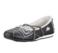 Lico Gina 150098, Mädchen Ballerinas, schwarz, (schwarz-silber), EU 30