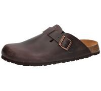 Lico Herren Pantolette Bioline Clog Leather, Dunkelbraun, 46 EU