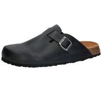 Lico Herren Pantolette Bioline Clog Leather, Schwarz, 44 EU