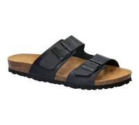 Pantolette LICO "Pantolette Bioline Jenrik", Gr. 44, schwarz, Leder, Schuhe (65241429-44) schwarz