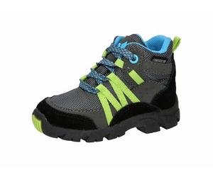 Lico Jungen Unisex Kinder Moritz Tex Lauflernschuhe, Grau/Blau/Lemon, 24 EU