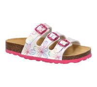 Lico Mädchen Bioline Flower Kids Pantoletten, Weiss Bunt, 35 EU