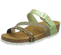 Pantolette Damen Schnallen grün LICO Natural Glitter - Grün / 36