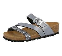 Lico NATURAL GLITTER Damen Pantoletten, Anthrazit, 42 EU