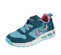 Lico Jungen Mädchen Blinky Girl Sneaker, Petrol/Türkis/Rosa, 26 EU