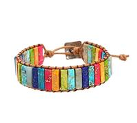 Licsaliwe Steinarmband Chakra-Armband verstellbarer Schmuck geflochtene Armbänder Chakra-Stein-Kristallschmuck für Damen und Mädchen