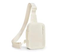Lidxfeo Wasserdicht Chest Crossbody Bag Klein, Multi-Pocket Brusttasche, Anti-Diebstahl Sling Schultertasche, Handytasche mit Reißverschlusstasche für Wandern, Reisen, Joggen usw (Beige)