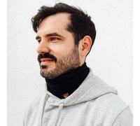 Liebe Deinen Planeten Multi Loop vegane Naturfaser in 3 Größen, viele Farben für Damen und Herren, Multifunktions Schlauchschal aus Modal Jersey TencelTM schwarz S