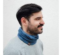 Liebe Deinen Planeten Multi Loop vegane Naturfaser in 3 Größen, viele Farben für Damen und Herren, Multifunktions Schlauchschal aus Modal Jersey TencelTM denim blue M