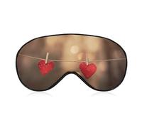 Liebesherz-Label-Augenmaske, seitliche Schlafmaske, leichte Augenbinde, Schlafmaske, Nasenpolster und Gummiband für Kinder, Frauen und Männer