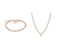 Liebeskind Armband LJ-0856-B-21 IP Roségold & Halskette LJ-0852-N-45 IP Roségold