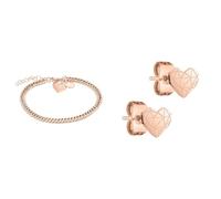 Liebeskind Armband LJ-0856-B-21 IP Roségold & Ohrring LJ-0848-E-05 IP Roségold