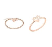 Liebeskind Armband LJ-0856-B-21 IP Roségold & Ring LJ-0866-R-56 IP Roségold