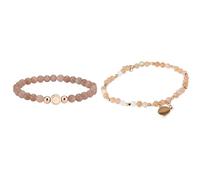 Liebeskind -Bead Charms Edelstahl Opal LJ-0151-B-17 & Fossil Armband Für Frauen Wellness, Innenlänge: 165mm Nude Semi-Precious Armband, JA6945791