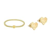 Liebeskind Beads 6mm mit Logotag in Edelstahl & Damen-Ohrstecker Edelstahl LJ-0308-E-11