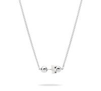 Kette mit Anhänger LIEBESKIND BERLIN "Schmuck Geschenk Edelstahl Halskette Steel Ball", silberfarben, Halsketten, Damen, Edelstahl, L: 43 B: 2,2mm, B:2,2mm (47380121-0) silberfarben
