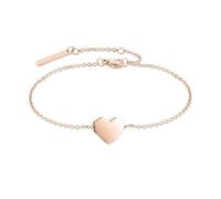 Armband LIEBESKIND BERLIN "Schmuck Edelstahl Armkette Urban Heart Herz", rosa (roségoldfarben), Armbänder, Damen, 21cm, Edelstahl, Armband (39998067-0) roségoldfarben