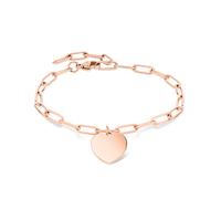 Armband LIEBESKIND BERLIN "Schmuck Edelstahl Armkette My Heart Herz", rosa (roségoldfarben), Armbänder, Damen, 20cm, Edelstahl, Armband (52343627-0) roségoldfarben