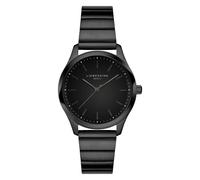 Quarzuhr LIEBESKIND BERLIN "Basic Staples", schwarz, schwarz, silberfarben, Armbanduhren, Damen, Quarzuhr, Armbanduhr, Damenuhr, Edelstahlarmband, analog (77466130-0) schwarz, schwarz, silberfarben
