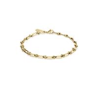 LIEBESKIND BERLIN Bracelet - Elegantes Armband aus poliertem Edelstahl - IP Gold - Gliederkette verstellbar bis 21 cm - wasserfest & hautfreundlich