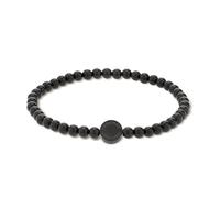 LIEBESKIND BERLIN Bracelet - Elegantes Armband aus poliertem Edelstahl - IP Schwarz - Verstellbar bis 18 cm - wasserfest & hautfreundlich