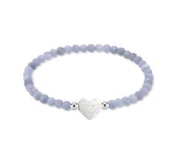 LIEBESKIND BERLIN Broken Heart Beads Bracelet - Elegantes Armband aus poliertem Edelstahl - hellblau - wasserfest & hautfreundlich
