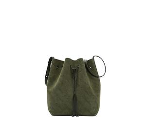 LIEBESKIND Berlin Bucketbag M MONOGRAM Suede forest