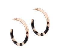 LIEBESKIND BERLIN Damen Creolen Acetat - Ohrringe aus Edelstahl - Hochwertiges Acetat gibt dem Ohrring etwas Farbe und einen Look - cool und alltagstauglich, Roségold