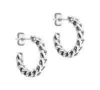 Paar Creolen LIEBESKIND BERLIN "LJ-1009-E-20, LJ-1010-E-20" Ohrringe Gr. Edelstahl, silberfarben (edelstahlfarben) Damen Creolen (41456933-0)