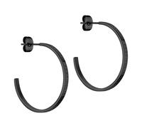 Liebeskind Creolen aus Edelstahl Schwarz