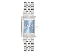 Quarzuhr LIEBESKIND BERLIN "Classic Square", silberfarben, hellblau, Armbanduhren, Damen, Quarzuhr, Armbanduhr, Damenuhr, Edelstahlarmband, analog (74982806-0) silberfarben, hellblau