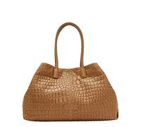 LIEBESKIND Berlin Damen Croco Chelsea SHOPPER LARGE, Golden Amber, Large (HxBxT 32cm x 48cm 16cm) EU