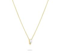 LIEBESKIND BERLIN Damen Halskette aus Edelstahl mit kleinem Herz Motiv | Wasserfest - Hautfreundlich - 47cm