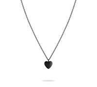 Kette mit Anhänger LIEBESKIND BERLIN "Schmuck Geschenk Edelstahl Halskette My Heart Herz", schwarz, Halsketten, Damen, Edelstahl, L: 45 B: 0,7mm, B:0,7mm (72604812-0) schwarz