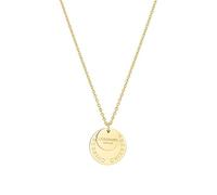 LIEBESKIND BERLIN Damen Halskette mit rundem Anhänger - Silber, Gold, Roségold, Schwarz - verstellbar - Geschenkidee