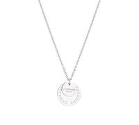 LIEBESKIND BERLIN Damen Halskette mit rundem Anhänger - Silber, Gold, Roségold, Schwarz - verstellbar - Geschenkidee