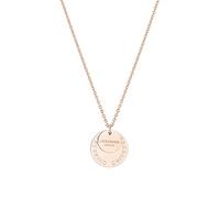 LIEBESKIND BERLIN Damen Halskette mit rundem Anhänger - Silber, Gold, Roségold, Schwarz - verstellbar - Geschenkidee