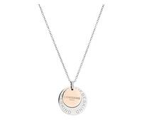 LIEBESKIND BERLIN Damen Halskette mit rundem Anhänger - Silber, Gold, Roségold, Schwarz - verstellbar - Geschenkidee