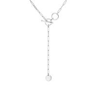 LIEBESKIND BERLIN Damen Halskette - T-Bar Edelstahlkette mit verschiedenen Tragemöglichkeiten - In Silber, Gold, Roségold & Schwarz - Moderner Schmuck für jeden Tag