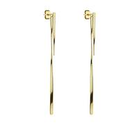 Ohrhänger mit einfädelbarem Anhänger Sleek Chain Edelstahl IP Gold