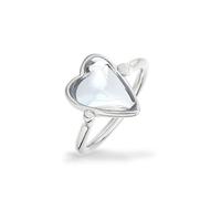 Liebeskind Berlin Damenring LJ-1707-R-56 Edelstahl Silber Glass Heart mit Glasstein Gr. 56