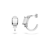 LIEBESKIND BERLIN Damen Schmuck im Diamond Design - Creolen mit Steel Diamond in Silber - alltagstauglich & besonders - Geschenkidee