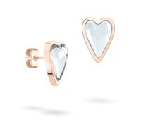 LIEBESKIND BERLIN Damen Schmuck mit Herz - Funkelnde Kette, Armband und Ohrringe mit Glasherz aus Edelstahl in Silber, Gold & Roségold - zeitlos, modern und alltagstauglich - Geschenkidee