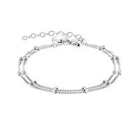 Liebeskind Berlin Armband LJ-0585-B-20 doppelreihig Edelstahl Logoanhänger Damen Silber One Size