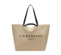 LIEBESKIND Berlin Damen-Shopper „Aurora“ - Große Canvas-Tasche Damen mit Reißverschlussfach und Leder-Schulterriemen - Shopper Bag Women - Passend für Laptops bis 16 Zoll - Light Bag