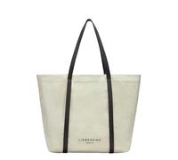 LIEBESKIND Berlin Damen-Shopper „Aurora“ - Große Canvas-Tasche Damen mit Reißverschlussfach und Leder-Schulterriemen - Shopper Bag Women - Passend für Laptops bis 16 Zoll - Light Bag, Warm Canvas