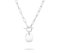 LIEBESKIND BERLIN Damen T-Bar Halskette & Ohrstecker - Kette und Ohrstecker aus Edelstahl mit und ohne farbliche Details in Silber, Gold, Roségold & Schwarz - Moderner Schmuck für jeden Tag
