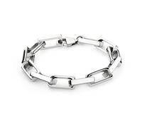 LIEBESKIND BERLIN Damenschmuck- Kette, Armband und Ohrschmuck aus cooler eckiger Linkchain aus Edelstahl- Moderner Statement Schmuck
