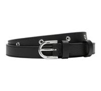 LIEBESKIND BERLIN Fab 5 Small Pebble Eyelts Belt 1.8 CM W95 Black